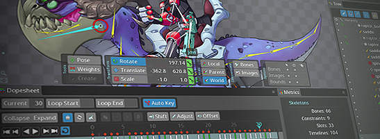 Spine: 2D skeletal animation for games